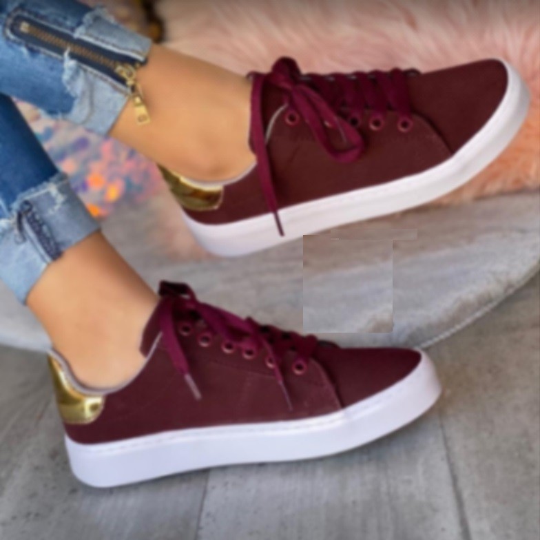 Shoelaces Wine Sneakers